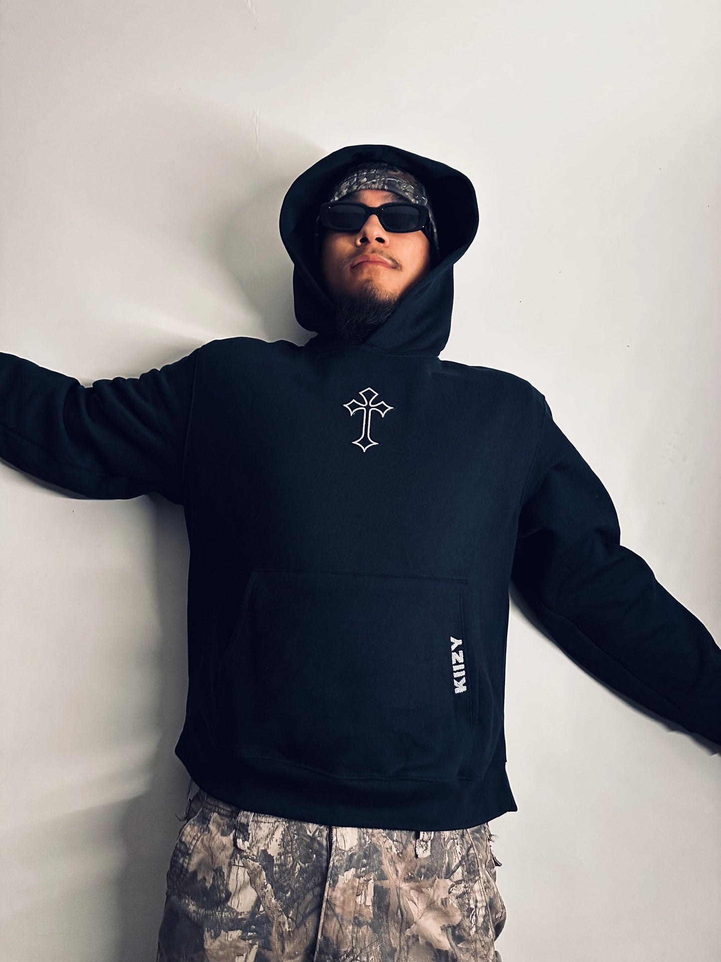 Black cross Hoodie