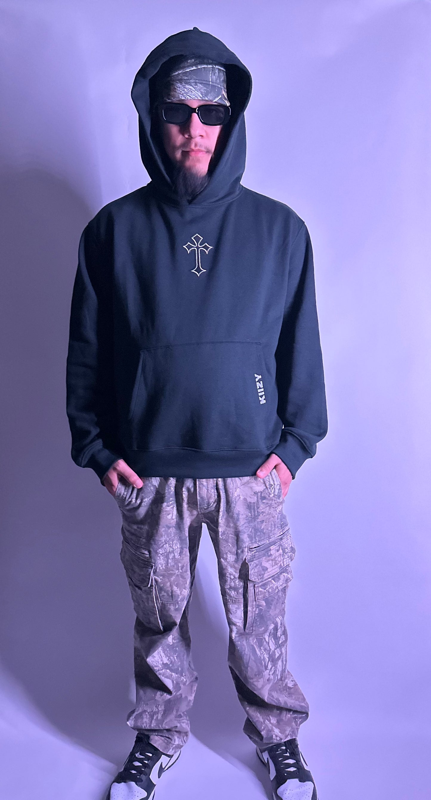 Black cross Hoodie